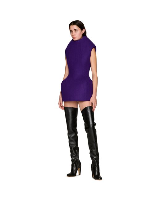 Duran Lantink Purple Sculptured Mini Dress