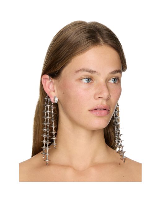 Hugo Kreit White Toupie River Earrings
