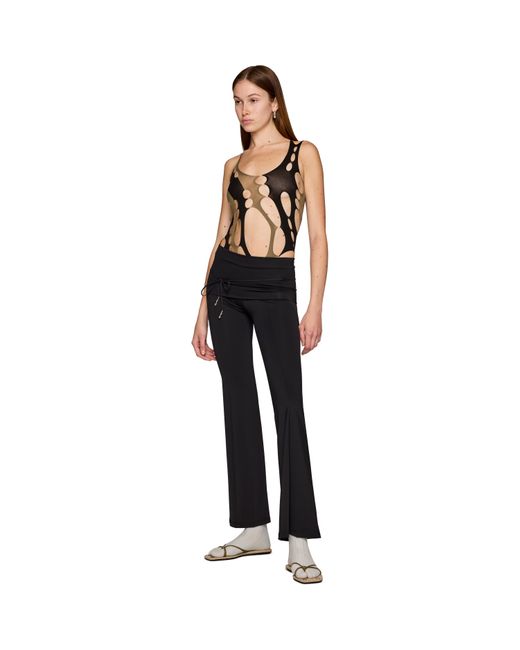 Rui Black Intarsia Cutout Bodysuit