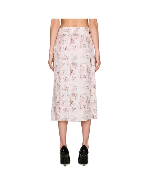 DIESEL Pink O-Rchid-R1 Midi Skirt