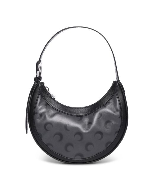 MARINE SERRE Gray Aom Airbrushed Leather Eclips Mini Bag
