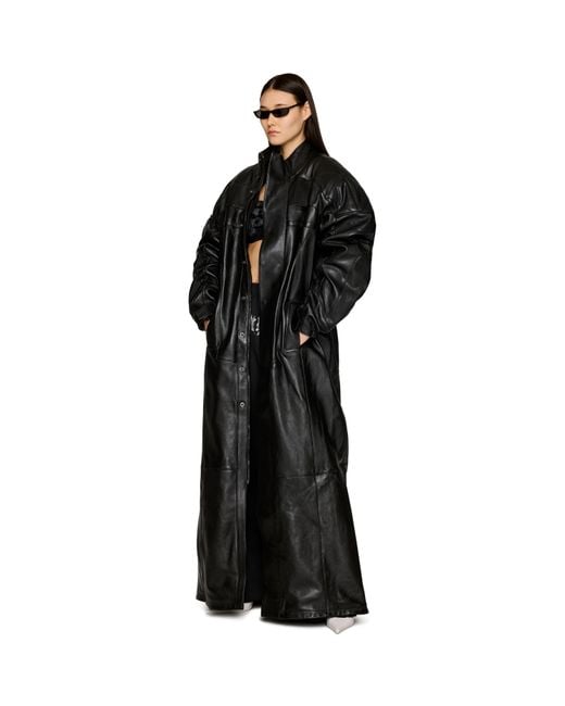 Vetements Black Moto Leather Coat
