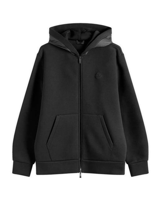 Moncler Men's Black Light Interlock Zip Up Cardigan Hoodie
