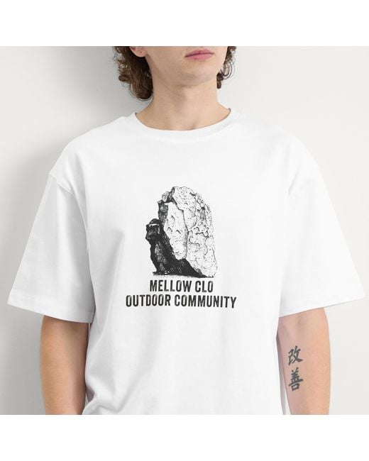 Mellow Clo White Slab T-Shirt for men