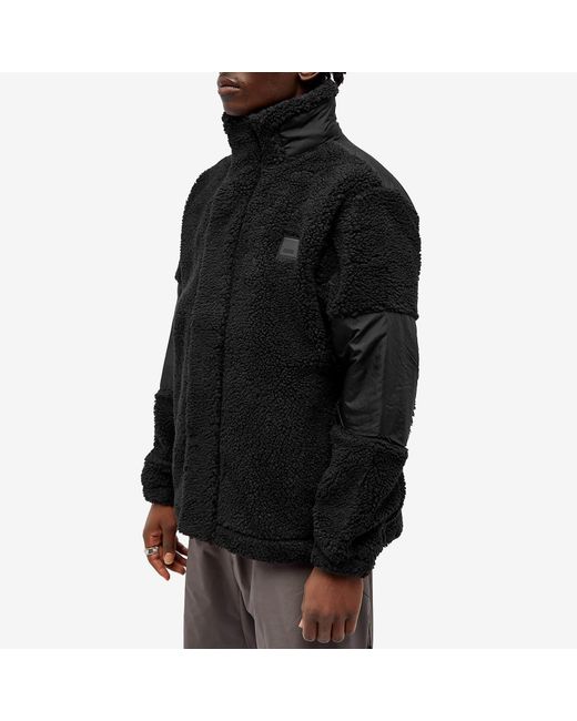 Rains Black Kofu Fleece Jacket for men