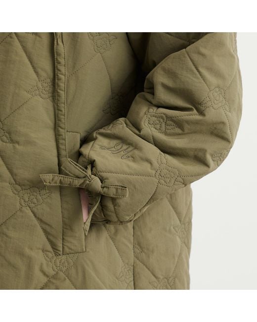 Damson Madder Green Avery Quilted Coat