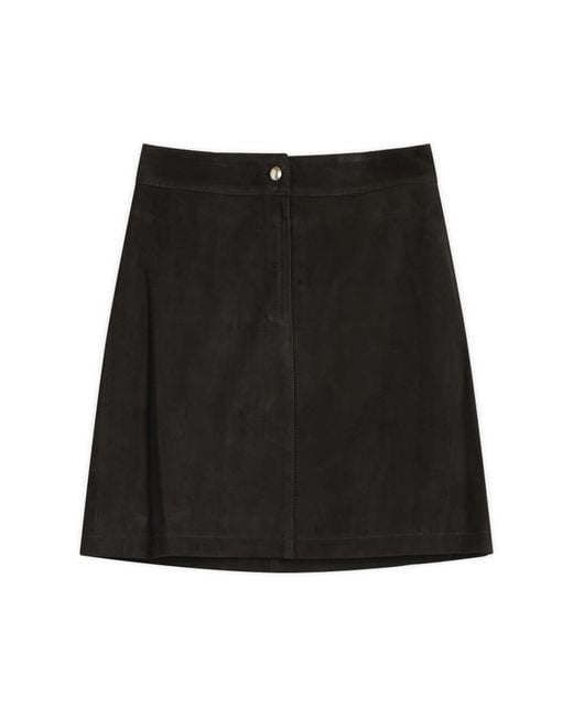 NOTHING WRITTEN Black Rona Suede Skirt