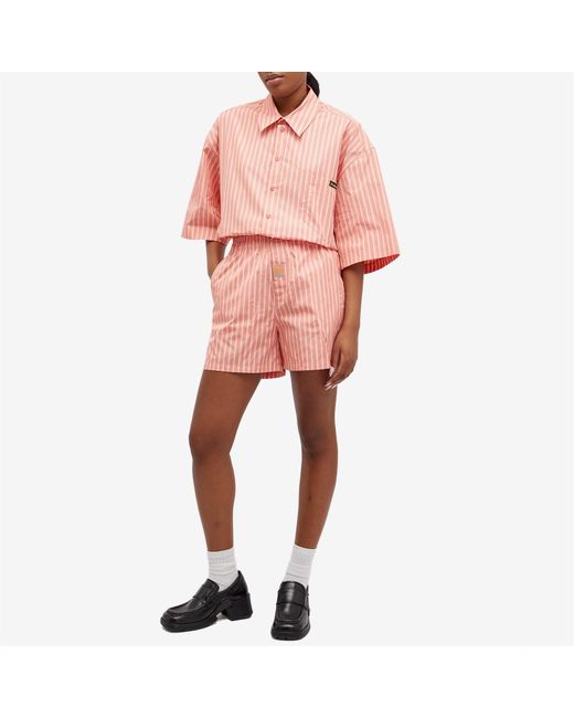 Martine Rose Red Striped Boxer Shorts