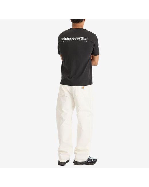 Thisisneverthat Black Intl. Logo T-Shirt for men
