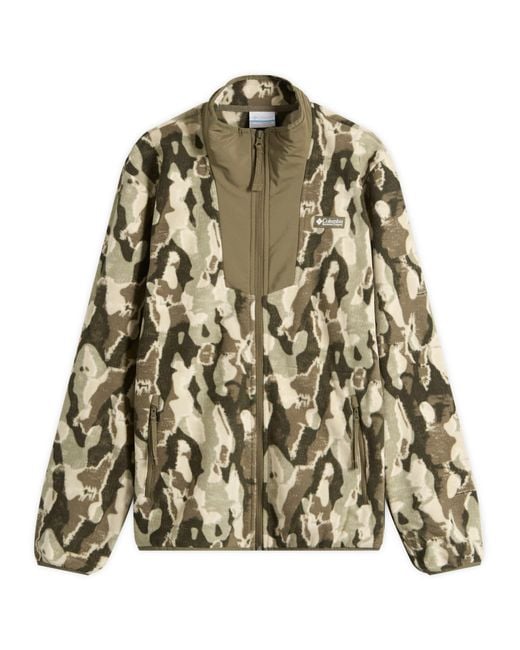 Columbia Green Sequoia Grove Printed Full Zip Fleece for men