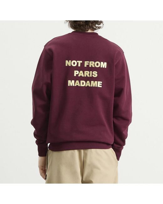 Drole de Monsieur Purple Drole De Monsieur Slogan Sweatshirt for men