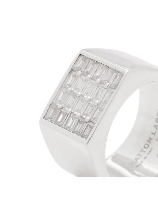Hatton Labs White Craquelure Ring for men