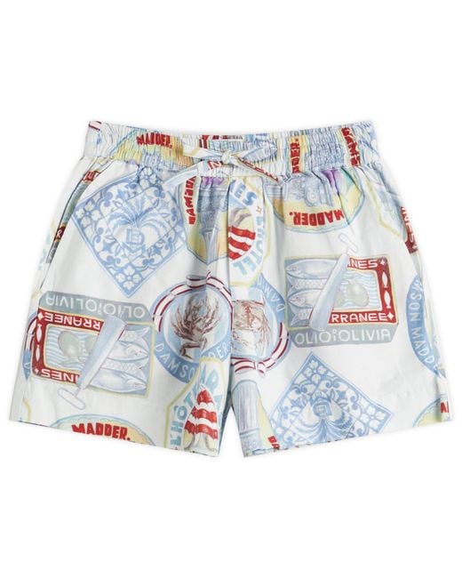 Damson Madder Blue Pull On Shorts