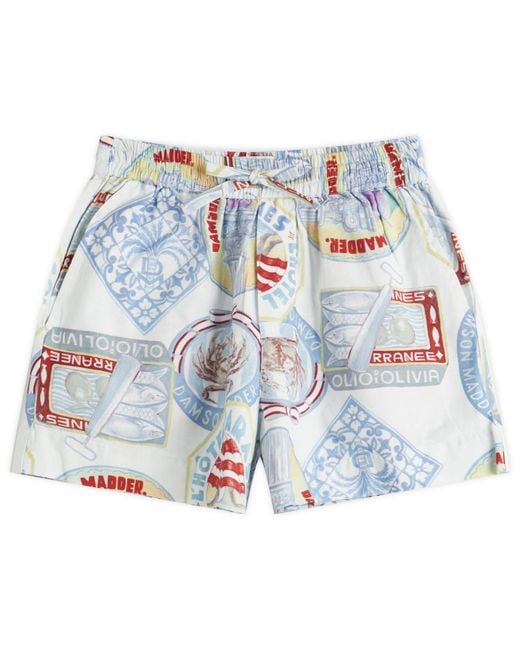 Damson Madder Blue Pull On Shorts