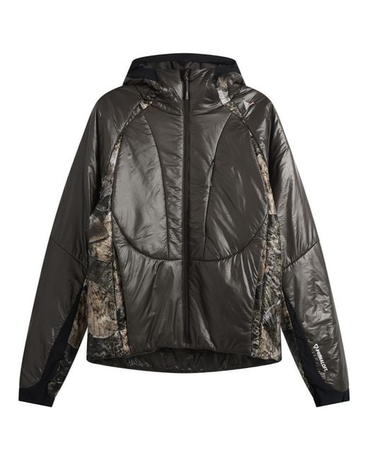 Roa Black Hima Primaloft Moth Print Insulated Synthetic Jacket for men