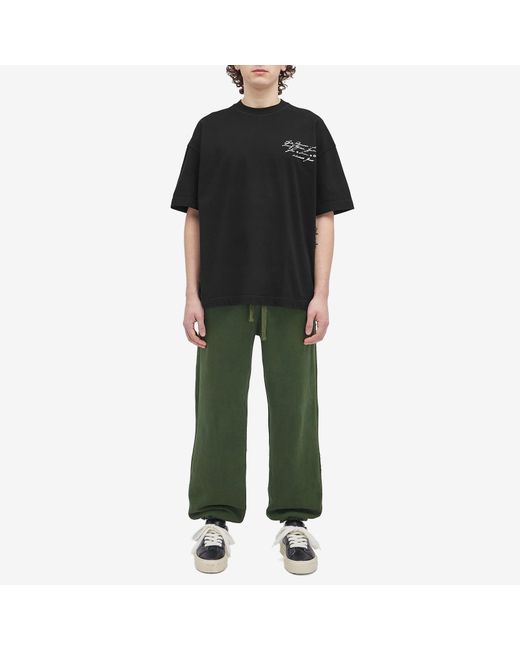 Cole Buxton Green Distressed Sweat Pants for men