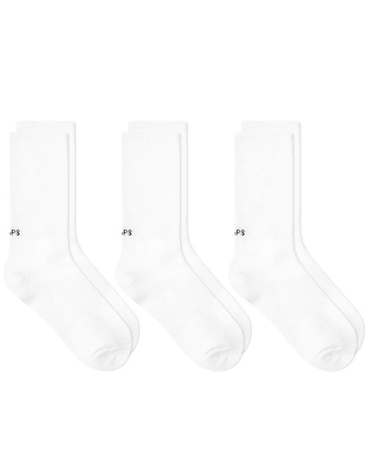 (w)taps White Skivvies 05 3-Pack Sock for men
