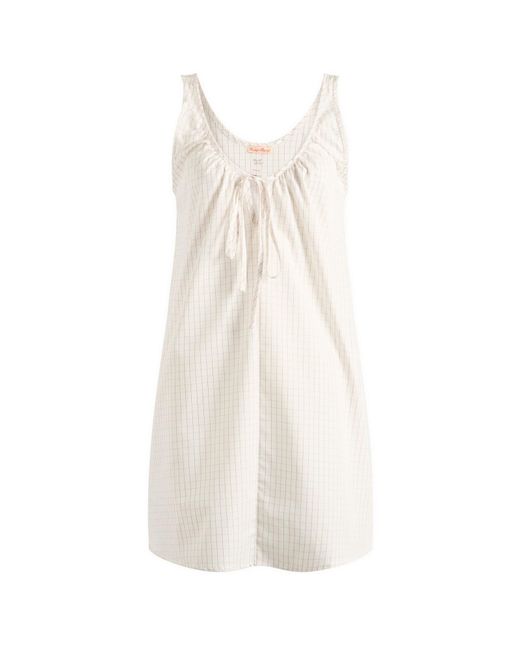 Fruity Booty White Check Mini Dress