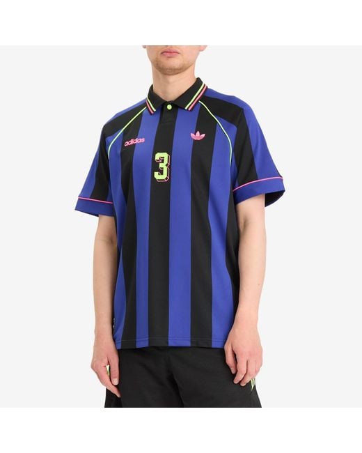 Adidas Blue Jacquard Stripe Jersey for men