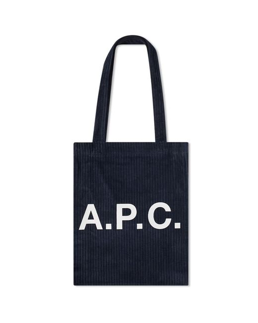 A.P.C. Blue Lou Corduroy Tote Bag for men