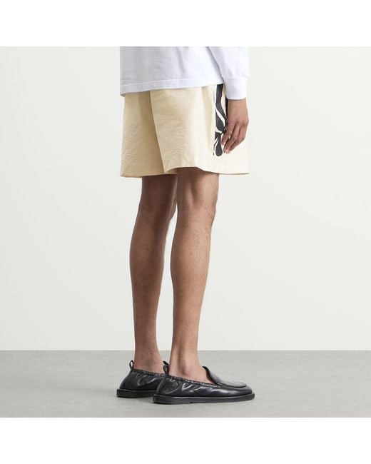 MKI Miyuki-Zoku Natural Botanical Print Wide Leg Shorts for men