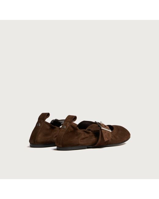 Alohas Brown Sarea Leather Ballet Flats