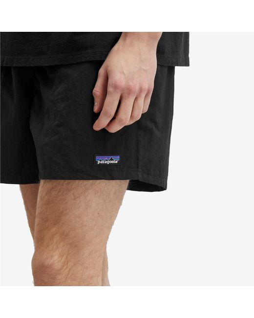 Patagonia Black Baggies 5" Shorts for men