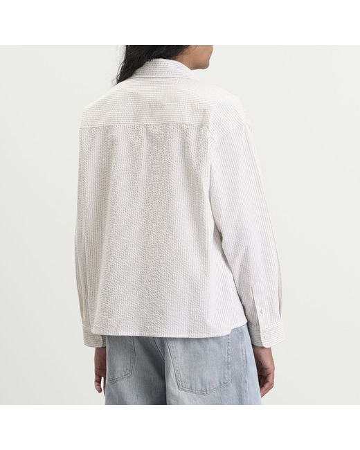 Ronning White End. X Seersucker Shirt for men