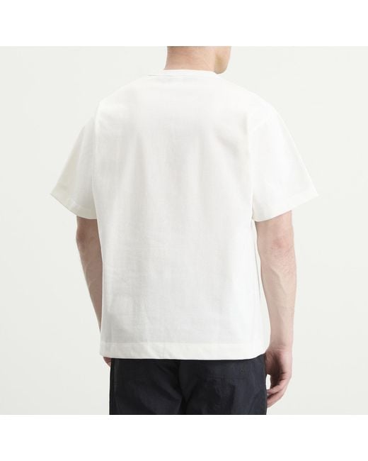 NANGA White Eco Hybrid Peak Lover T-Shirt for men