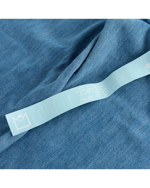 EBIT Blue Denim Pant With Octagon Patch