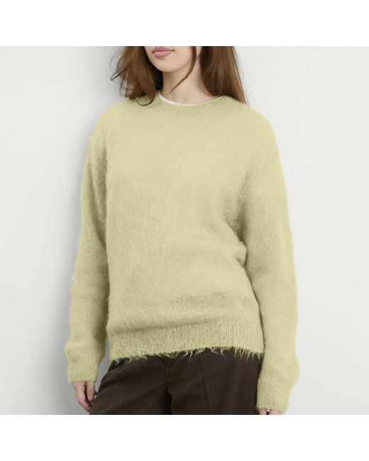 Auralee Green Mohair Knit Pullover