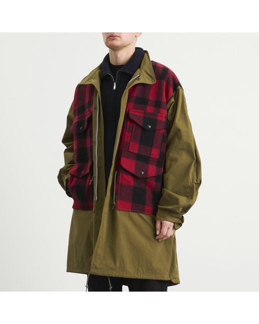 Junya Watanabe Red X Filson Mackinaw Wool Jacket for men