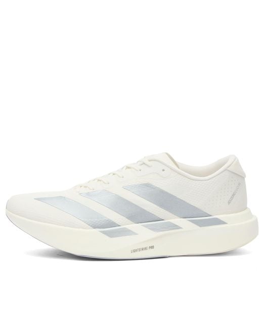 Adidas Originals White Adizero Evo Sl Woven Sneaker for men