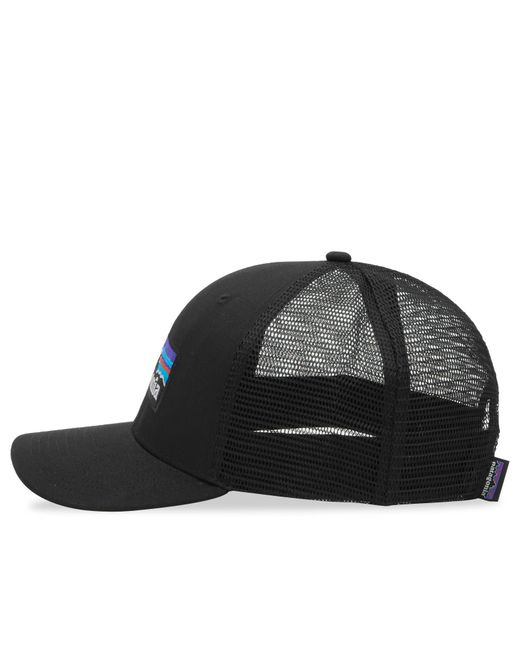 Patagonia Black P-6 Logo Trucker Cap