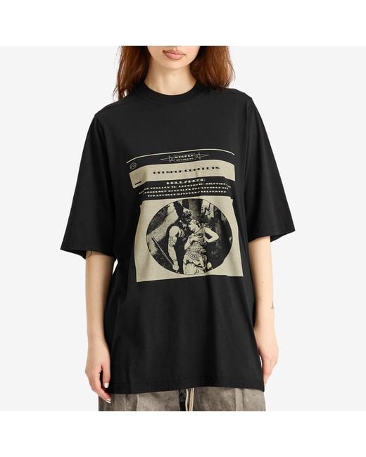 Rick Owens Black Jumbo Short Sleeve T-Shirt