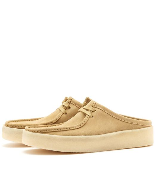 Clarks Lined Wallabee Cup Mule in Natural for Men | Lyst