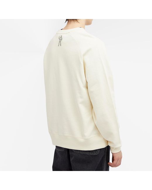 BBCICECREAM White Duck Camo Arch Logo Crew Sweat for men