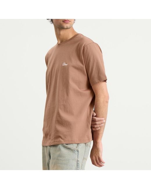 Dime Brown Cursive Logo T-Shirt for men