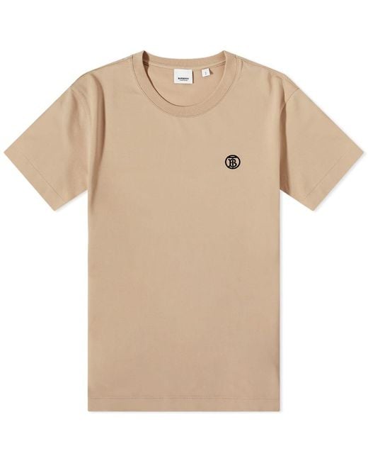 Burberry Cotton Parker Tb Circle Logo T-shirt in Natural for Men | Lyst ...
