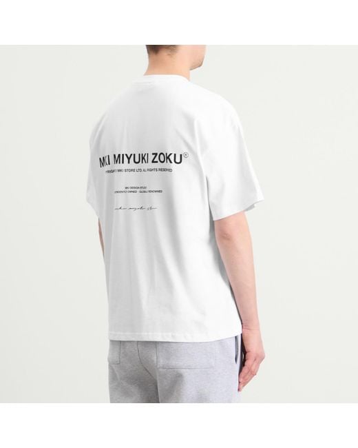 MKI Miyuki-Zoku White Design Studio T-Shirt for men