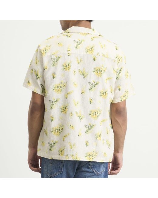 Kestin Natural Gorse Print Crammond Shirt for men