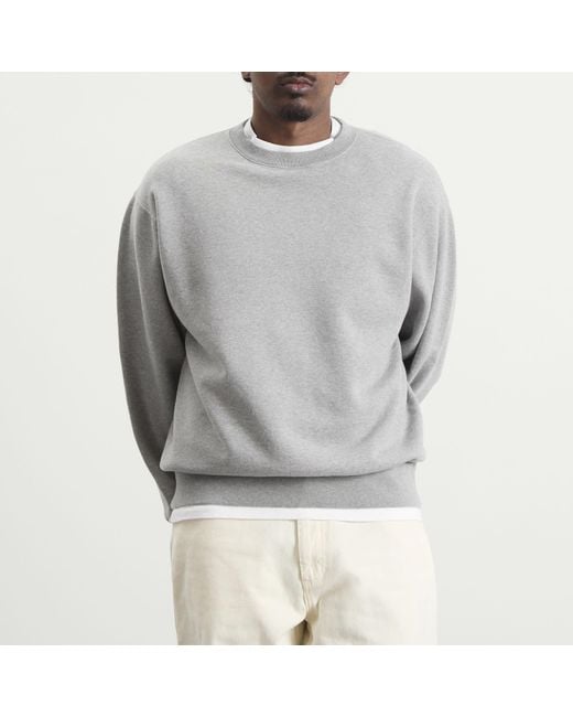 Beams Plus Gray Crew Sweatshirt for men