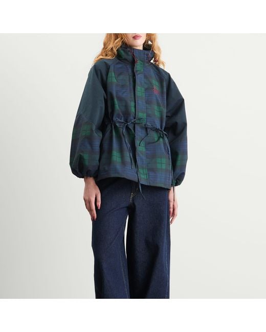 Damson Madder Blue Liu Check Raincoat