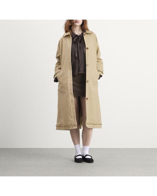 My Mum Made It Natural Tailored Gather Trench Coat