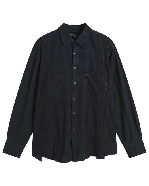 Needles Blue 7 Cuts Over Dyed Flannel Shirt for men