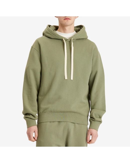 Jil Sander Green Logo Hoodie for men