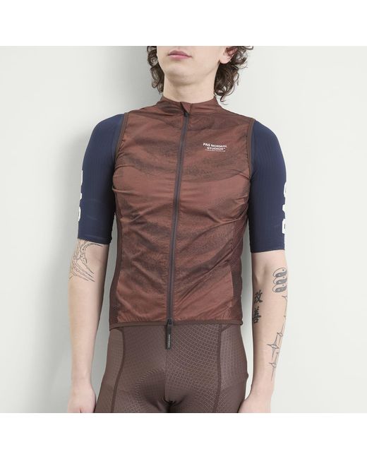 Pas Normal Studios Brown Mechanism Stow Away Gilet for men