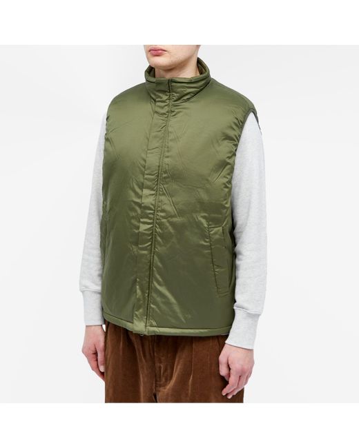Beams Plus Green Mil Ripstop Puff Vest for men