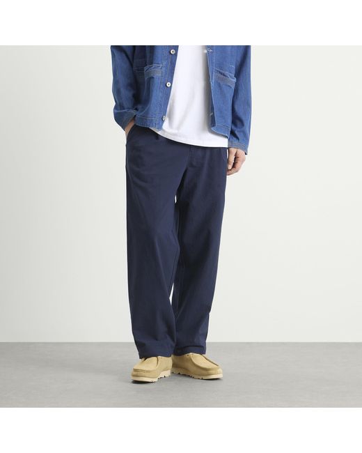 Folk Blue Wide Fit Trouser, Size 30" for men