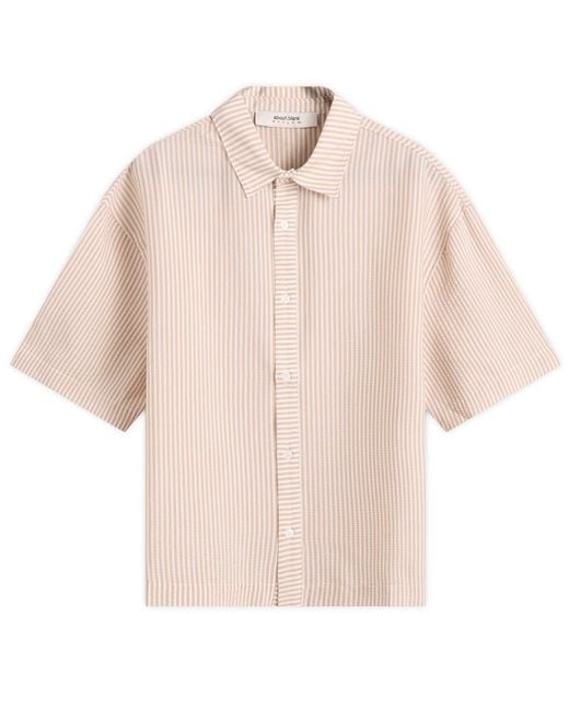 About Blank Natural Stripe Seersucker Vacation Shirt for men